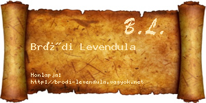 Bródi Levendula névjegykártya